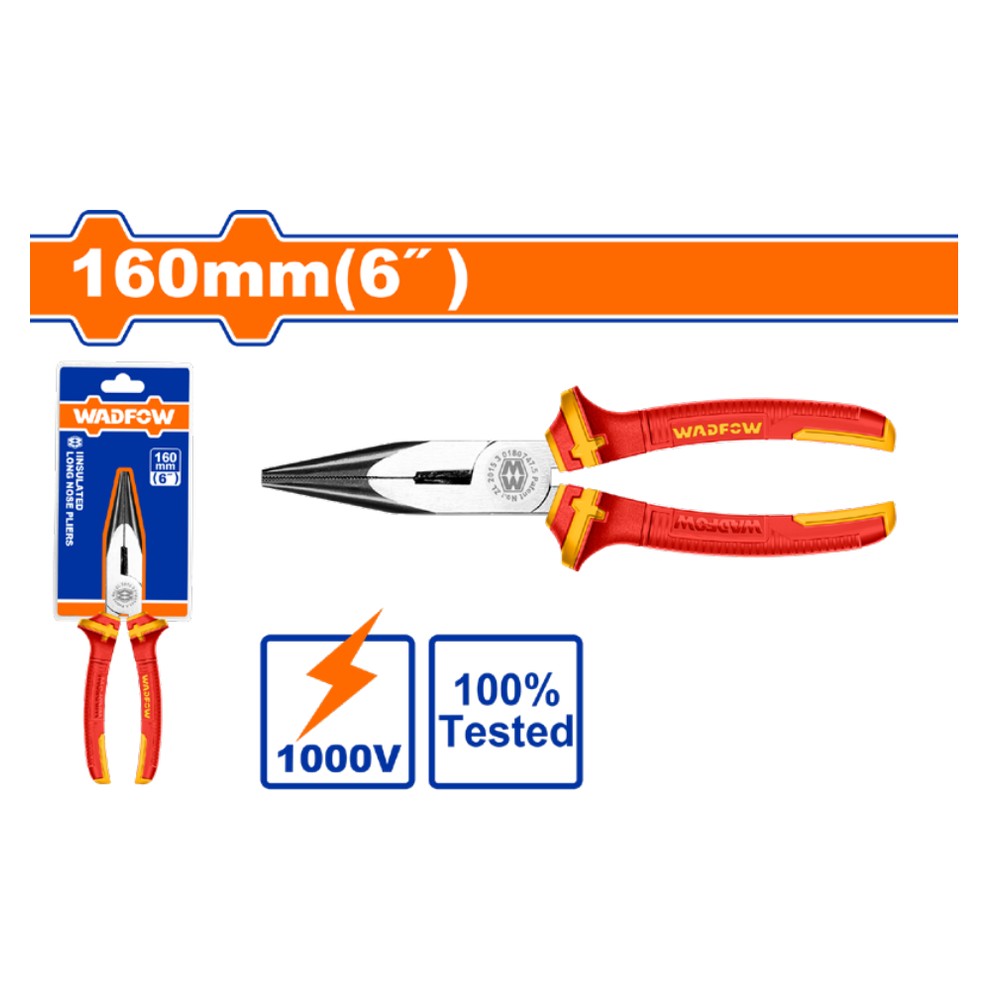 [WPL2936] Pinza punta larga aislado electricista 6" 1000V