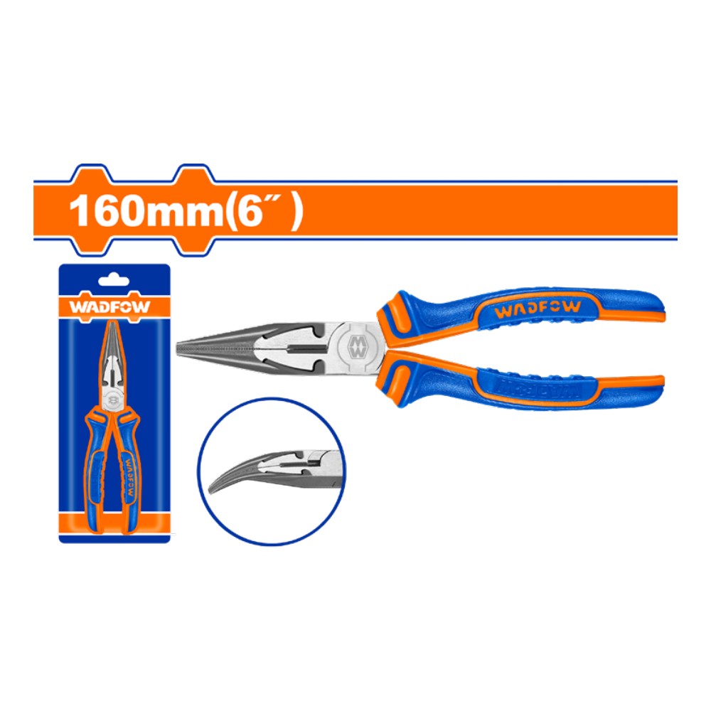 [WPL4606] Pinza punta larga cabeza doblada industrial 6"/160MM