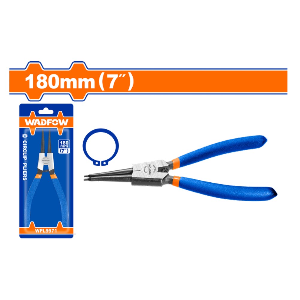 Pinza circlip cabeza recta 7" p/seguros (abierto)