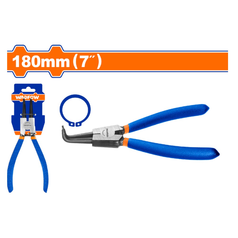 [WPL9C72] Pinza circlip cabeza doblada 7" (cierre externo) p/seguros 180MM