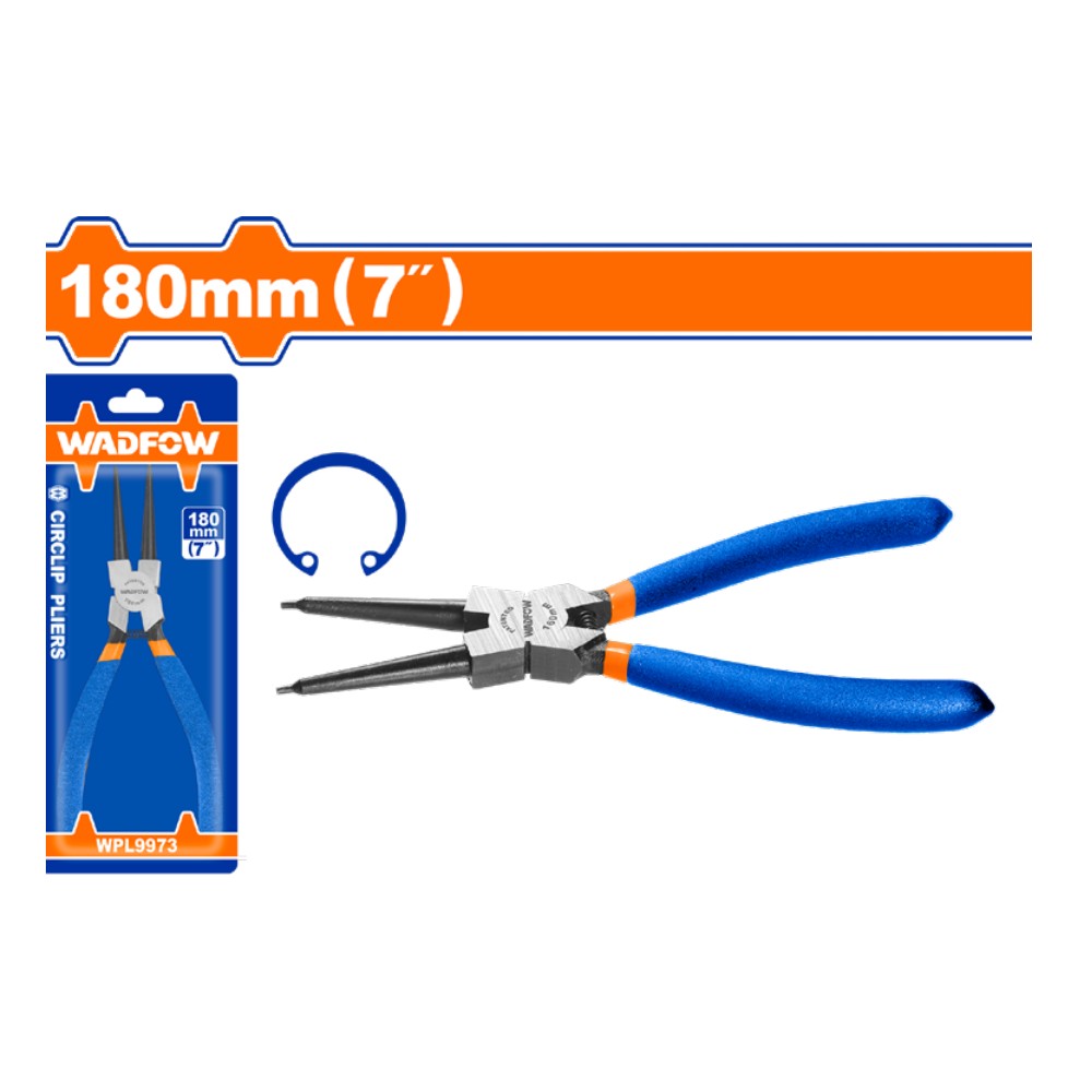 Pinza circlip cabeza recta 7" (cierre interno )