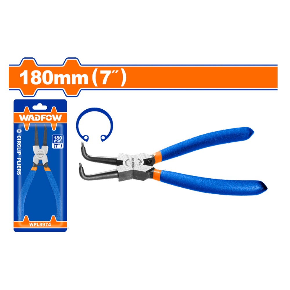 Pinza circlip cabeza recta 7" (cierre interno )