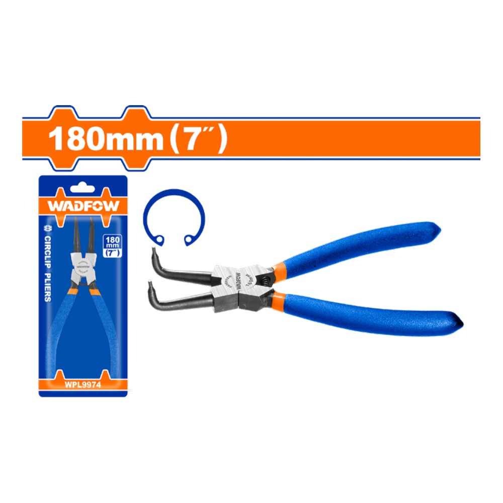 [WPL9C74] Pinza circlip cabeza doblada 7" (cierre interno) p/seguros 180MM
