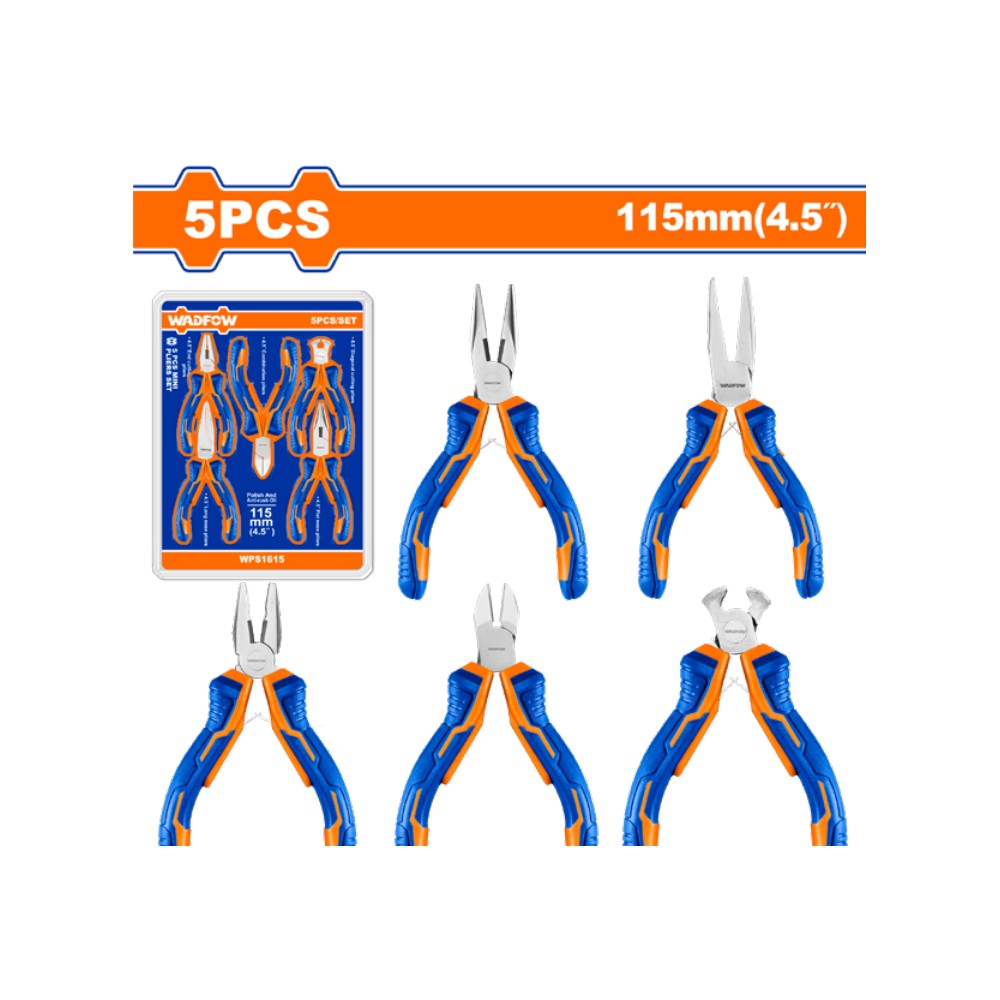 Pinzas juego de alicates pequeños 5PCS mini 4,5"