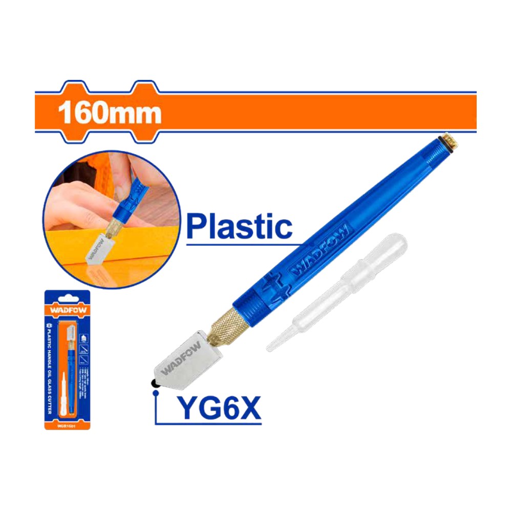 Cortador de vidrio plástico aceite 165MM 1PCS