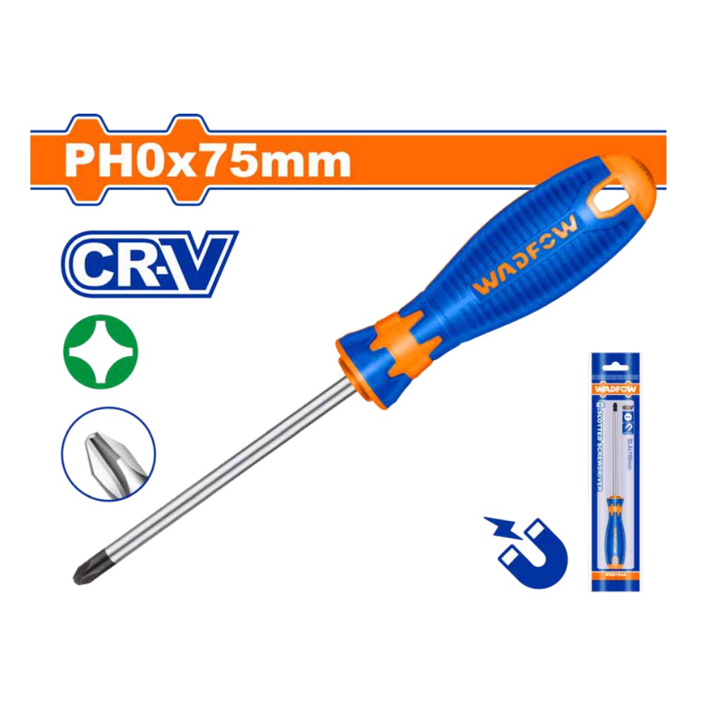 Destornillador estrella 1/8" X 3" bicolor funda pho
