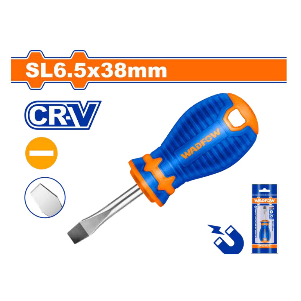 Destornillador plano 1/4" X 1.1/2" torombolo bicolor funda