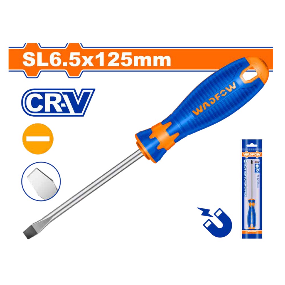 Destornillador plano 1/4" X 5" bicolor funda
