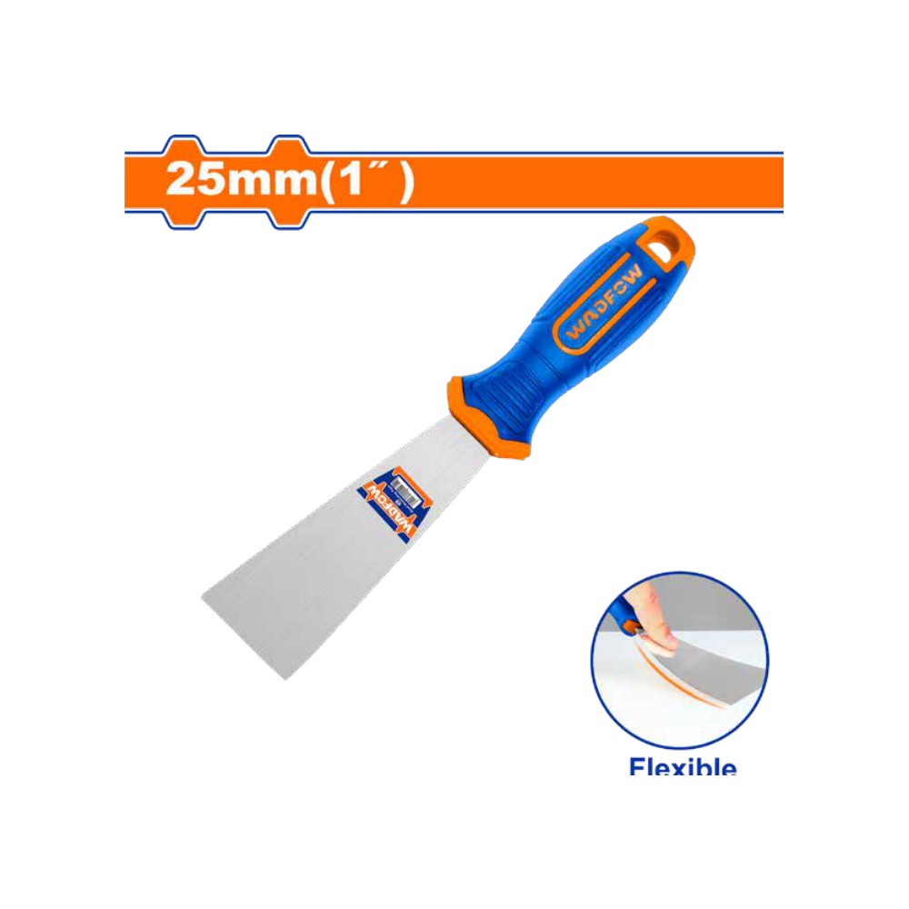 Espatula acero inoxidable mango plas,bicolor 1"X25MM