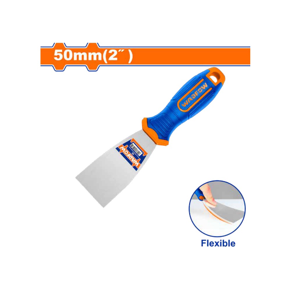 Espatula acero inoxidable mango plas,bicolor 2"X50MM