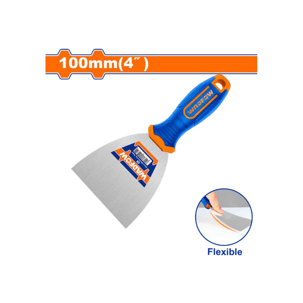 Espatula acero inoxidable mango plas,bicolor 4"X100MM