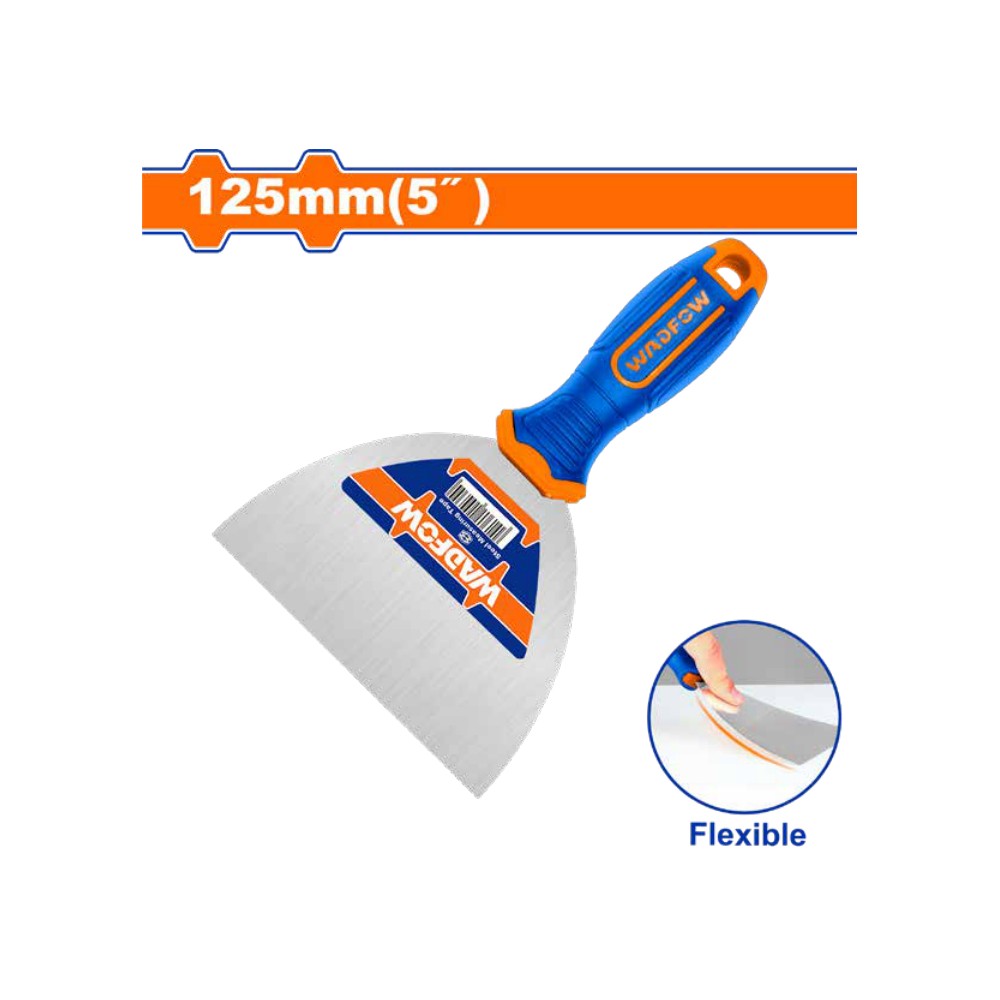 Espatula acero inoxidable mango plas,bicolor 5"X125MM