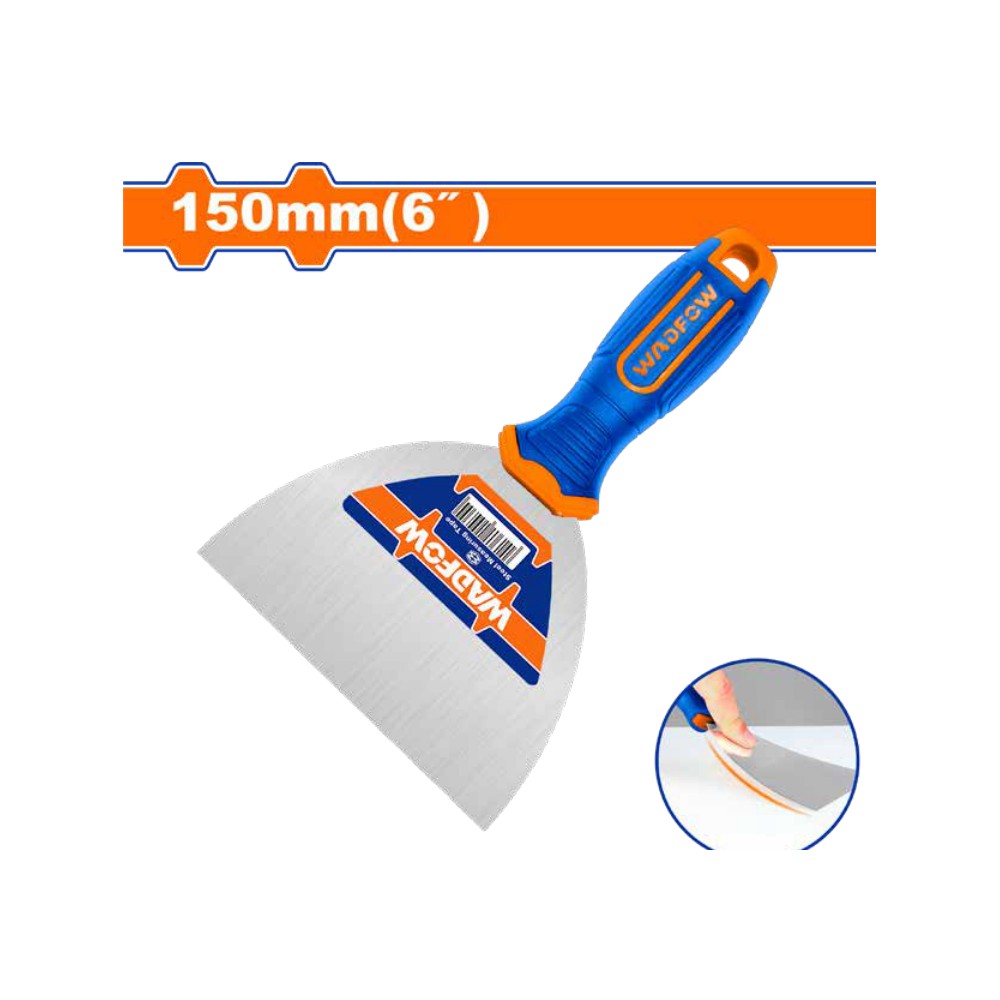 Espatula acero inoxidable mango plas,bicolor 6"X150MM