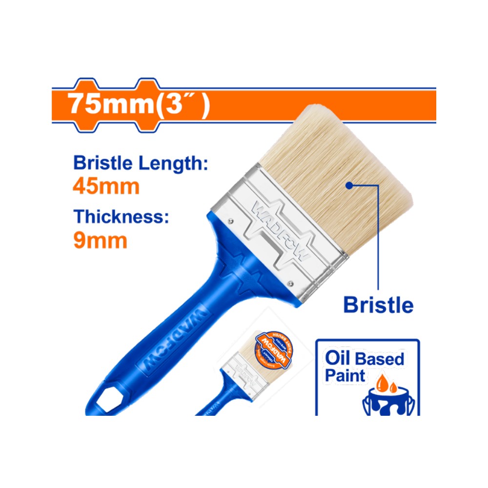 Brocha para pintura de 3" (75 mm) mango plástico