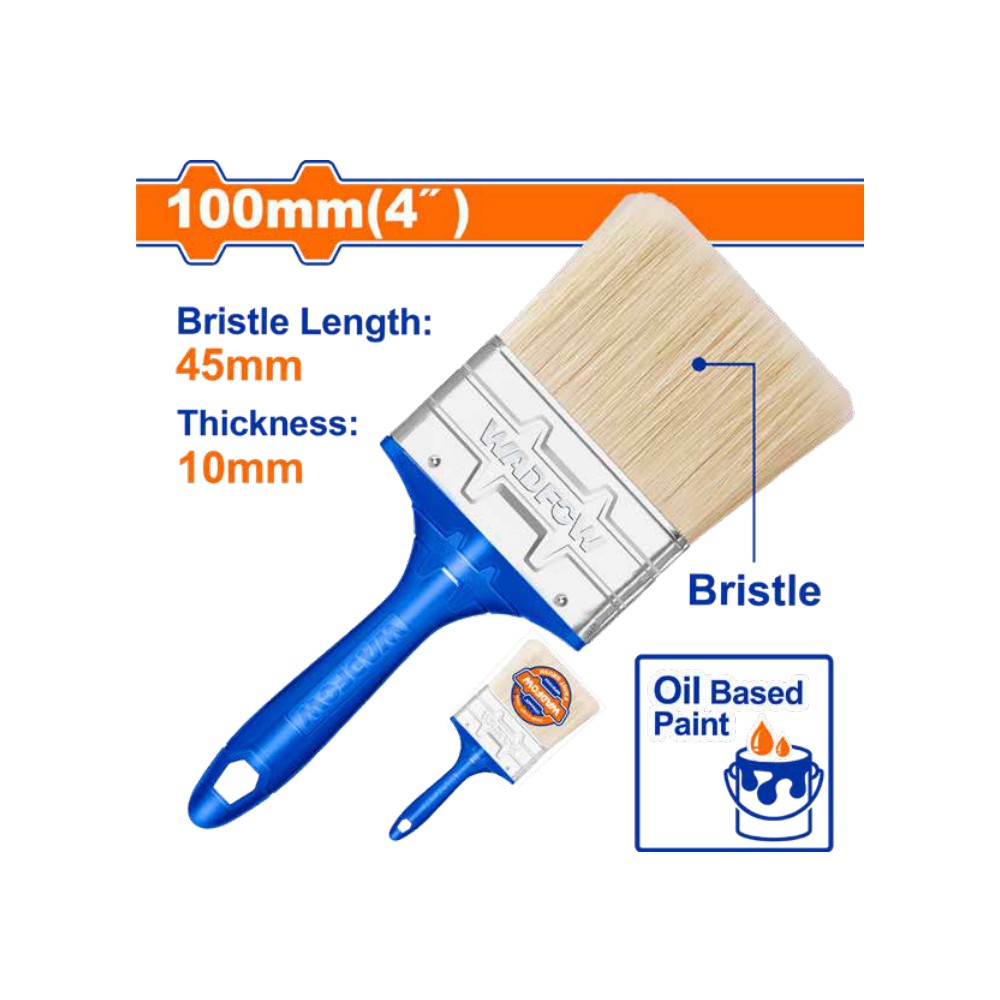 Brocha para pintura de 4" (100 mm) mango plástico