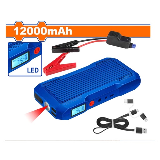 Cargador arrancador para auto 300/600A 12000MAH